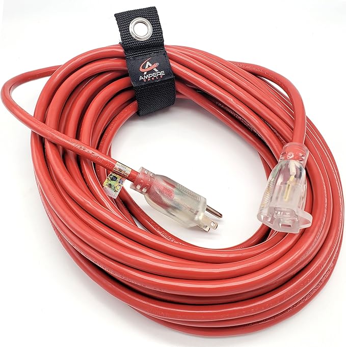 50 ft - 14 Gauge Extension Cord Outdoor - Made in USA - Lighted on Both Ends - - Image 6
