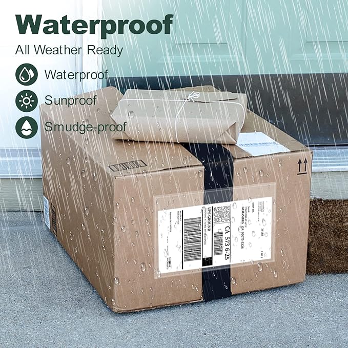 Clear Adhesive Top Loading Packing List Pouches 4.5'' X 5.5'', Shipping Label - Image 4