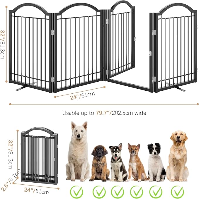 BHG Metal No-Assembly Freestanding Dog Gate - Image 4