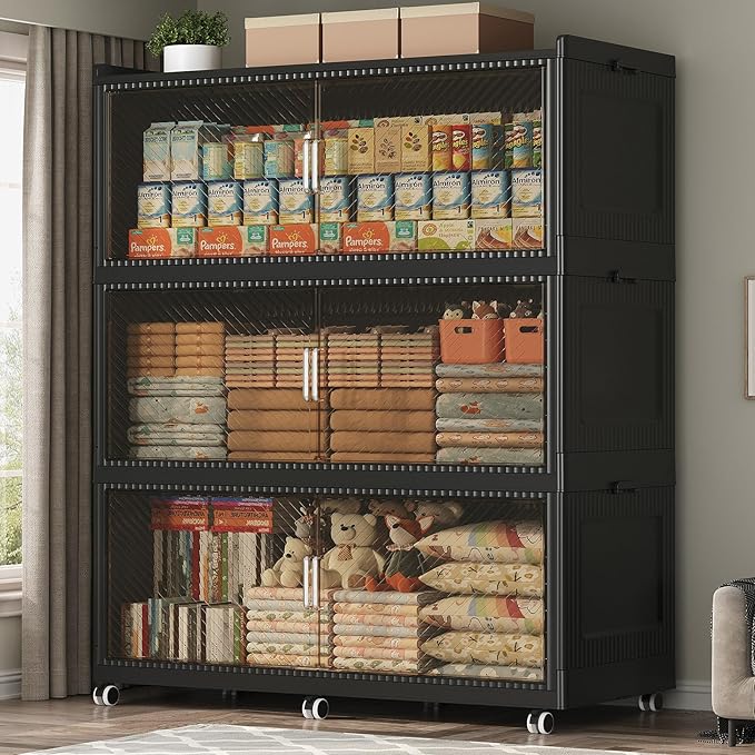 240Gal Extra Large Stackable Storage Bins by KUYIGAME