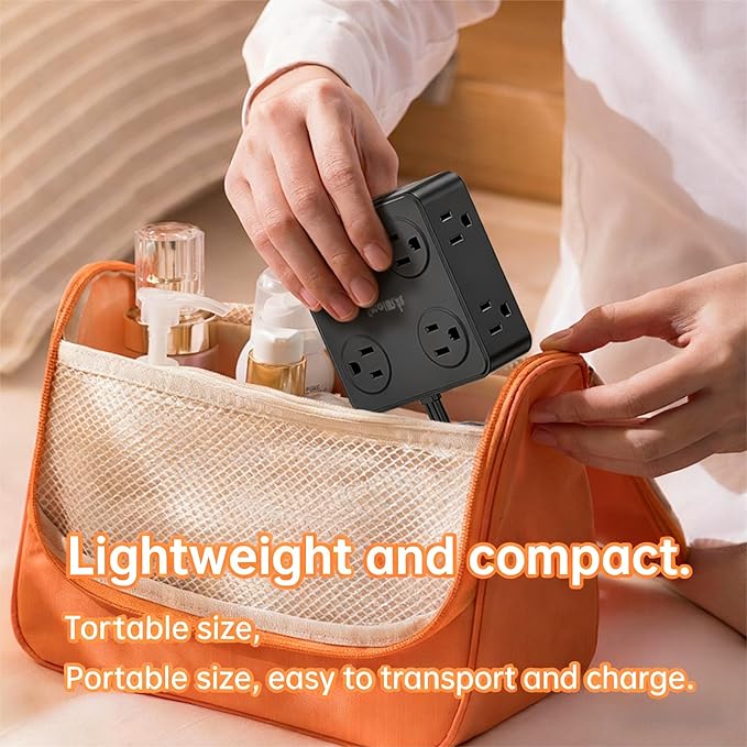 Flat Plug Power Strip with USB C, 6.5FT Flat Extension Cord - Image 7