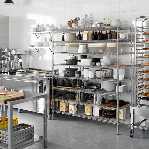 24" Deep x 60" Wide x 74" Height Wire Shelving Kit | 8-Tier | NSF Commercial - Image 2
