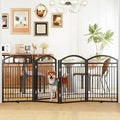 Folding No-Assembly Metal Freestanding Dog Gate by THKKYHomeOfficeFurniture