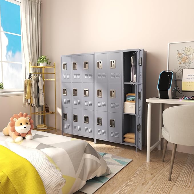 9 Doors Locker Storage Cabinet, Metal Lockers - Image 5
