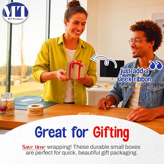 MT Products Sturdy Kraft Corrugated Cardboard Small Shipping Boxes and Mailing - Image 3