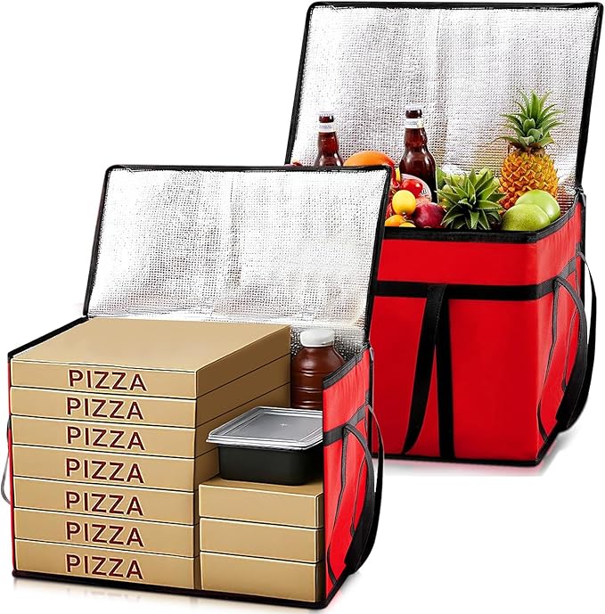 Maxcheck 2 Pcs Insulated Bags for Food Delivery XXXL Large Capacity Hot Grocery by Maxcheck