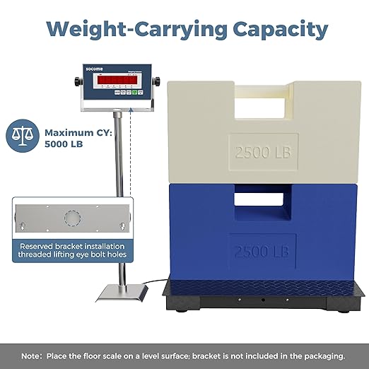 36"x36" Industrial Floor Scale, Heavy-Duty Warehouse Scale - Image 3