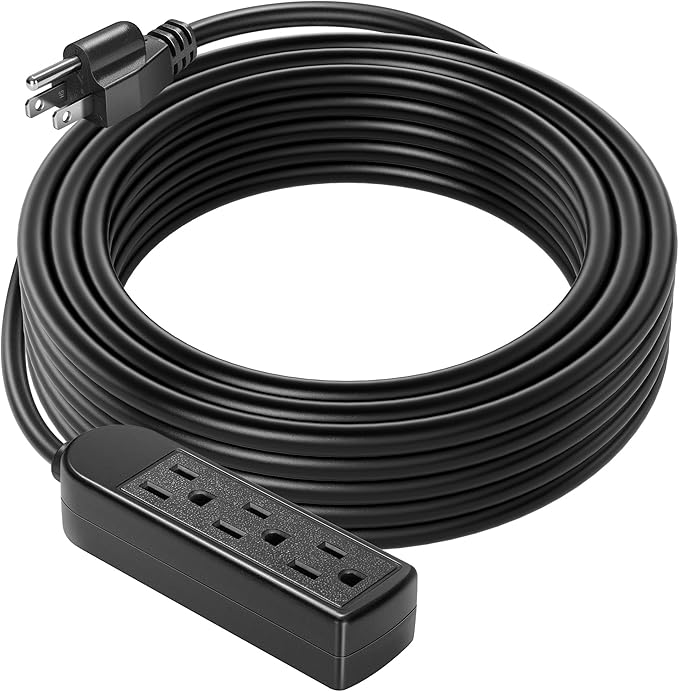 VIVOSUN 25 ft Extension Cord, 3-Outlet Power Strip by VIVOSUN