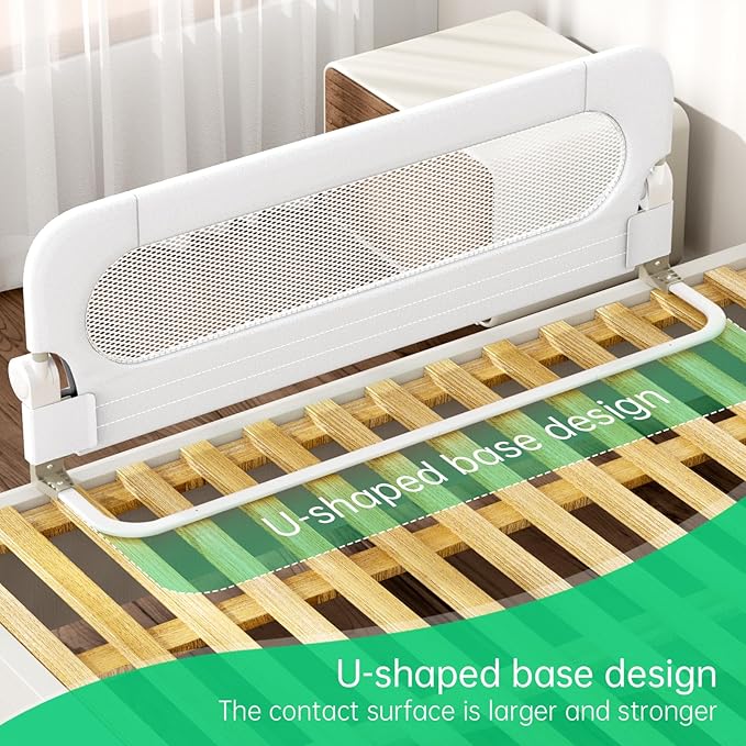 Folding Toddler Bed Rails for Crib, Toddler Bed Guard Rail - Image 4