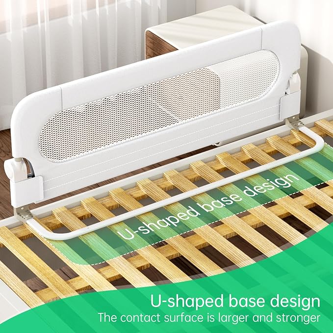 Folding Bed Rail for Toddlers, Baby Bed Rail Guard - Image 4