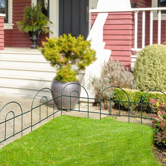 Decorative Garden Folding Border Fence, Metal Wire Edging Flower Fence Panel - Image 2