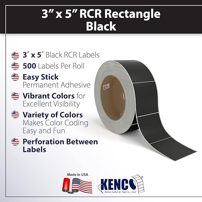 Kenco Color Coding 3 X 5 Rectangle Labels, Inventory Control Stickers 500 - Image 2