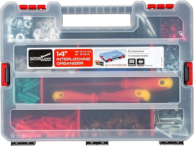 Small Parts Organizer Box – Stackable Hardware Storage Case - Image 9