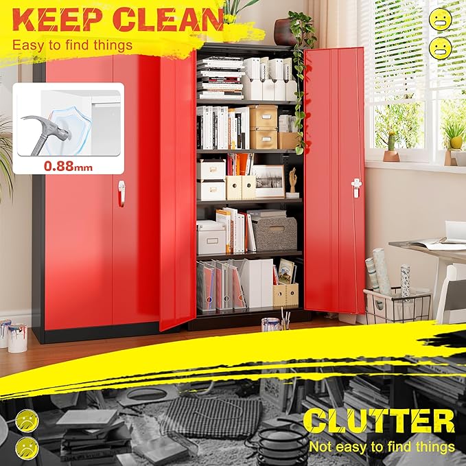 Pataku Metal Storage Cabinet, File Cabinets - Image 4