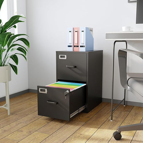 2 Drawer File Cabinet with Lock, Filing Cabinets - Image 2