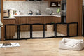 Freestanding Pet Gate for Dogs, Foldable Wooden Dog Gate for House, Extra Wide by PUPETPO