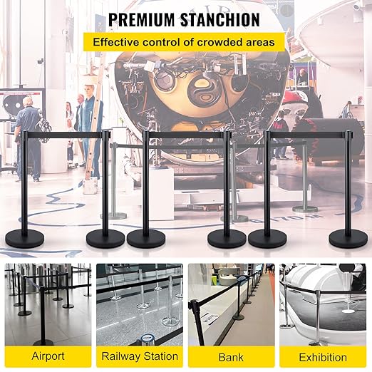VEVOR Crowd Control Stanchions, Stanchion Posts Queue Pole - Image 2