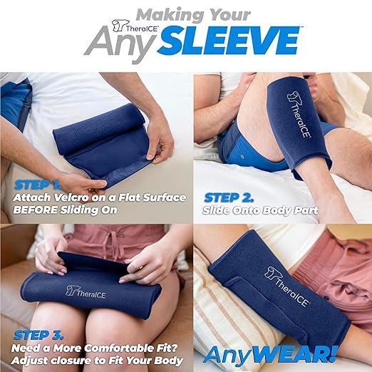 TheraICE Knee Ice Pack Wrap Compression ANYSleeve - Image 4
