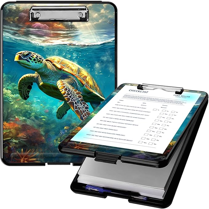 Clipboard with Storage, High Capacity Plastic Storage Clipboard with Pen Holder by Qindaiwen