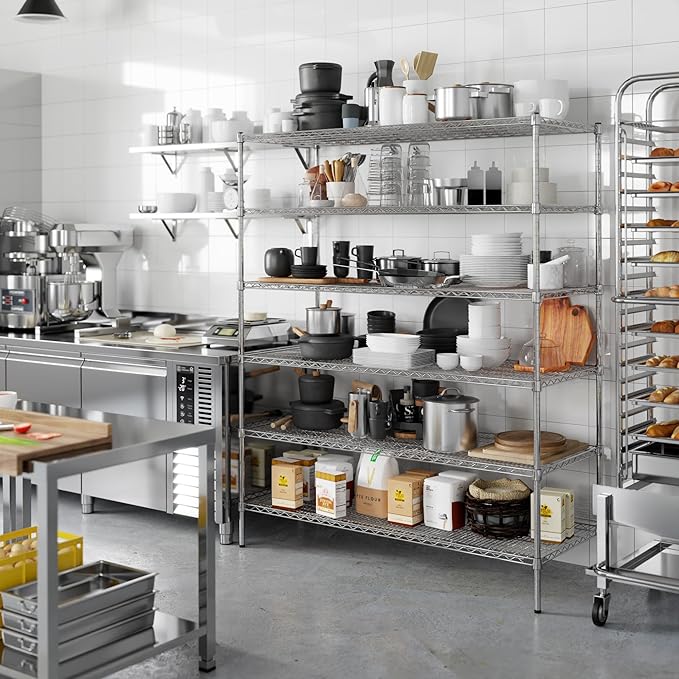 24" Deep x 60" Wide x 74" Height Wire Shelving Kit | 6-Tier | NSF Commercial - Image 5