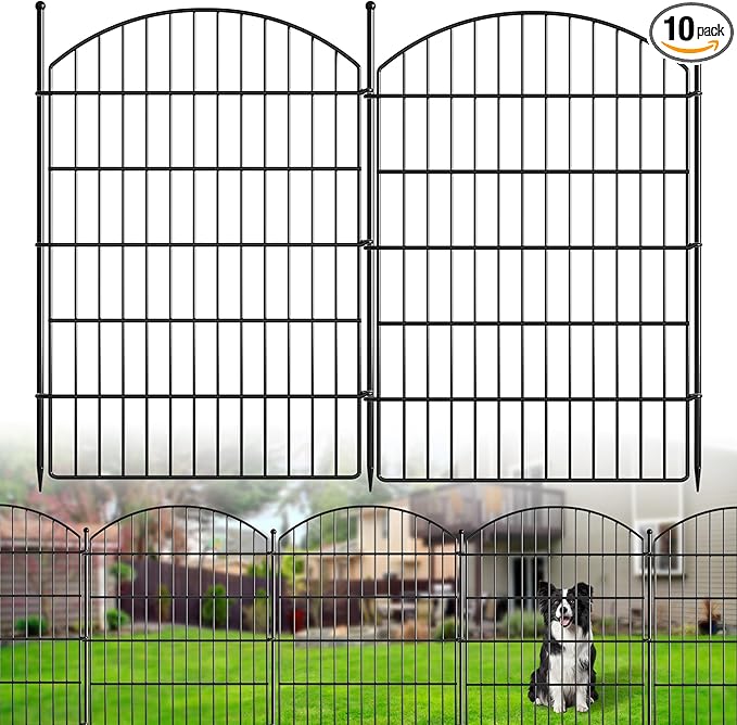 No Dig Dog Fence Outdoor for Yard: Heavy Duty Garden Fence Animal Barrier 10 by LUCKPROBIGDEALSLLC