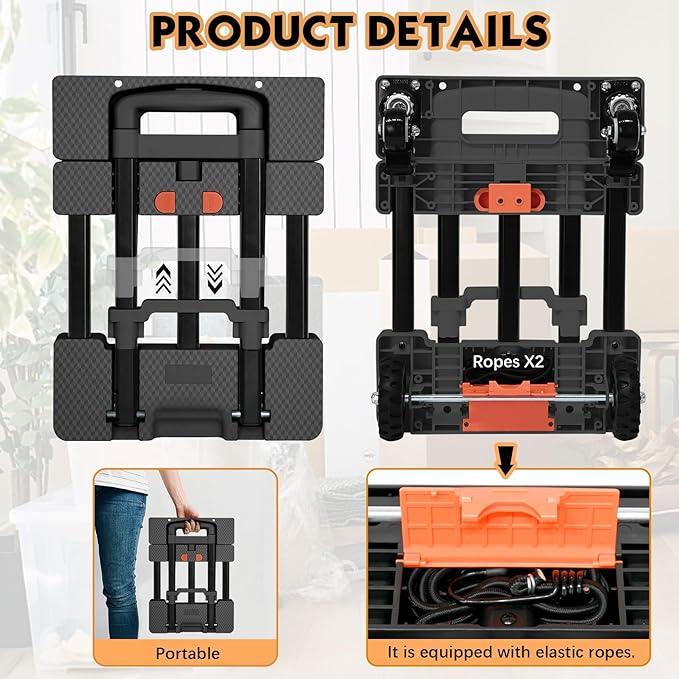 Heavy-Duty 500LB Capacity Hand Truck - Image 5