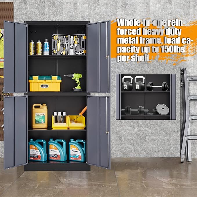 STANI Metal Storage Cabinet, Locking Steel Cabinet - Image 7