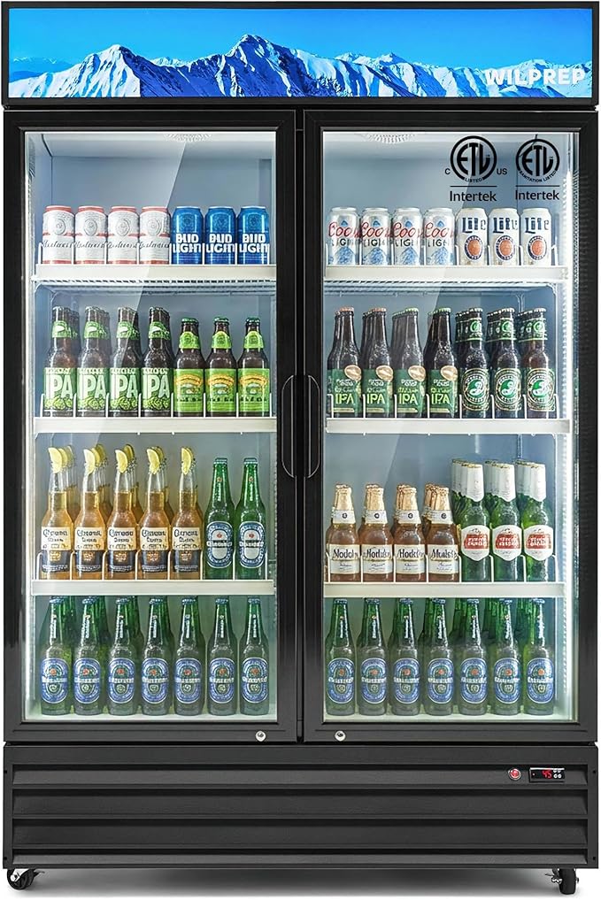 Wilprep Two Door Commercial Refrigerator, 40 cu. ft. Swing Door Merchandiser - Image 9
