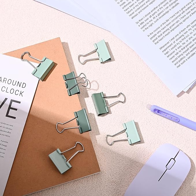 Temiary Aesthetic Binder Clips, Binding Paperwork Clamps - Image 6