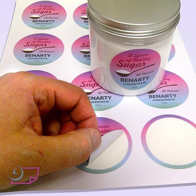 NextDayLabels - 2 Inch Round Circle Stickers - Matte White Blank Laser/Inkjet - Image 5
