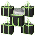 Bodaon 5-Pack Cooler Insulated Food Delivery Bag, Thermal Hot Pizza, X-Large by Bodaon