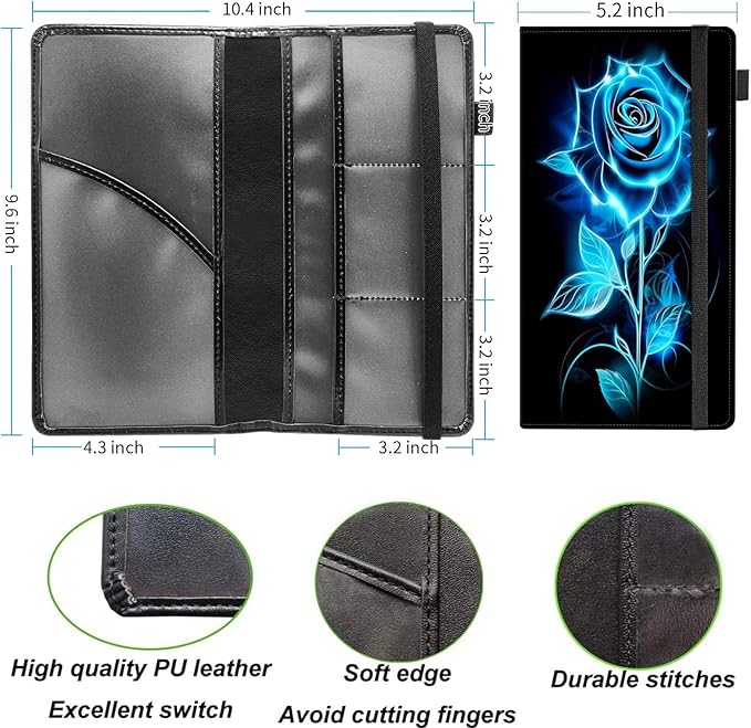 Car Registration and Insurance Holder, Leather Vehicle Glove Box Organizer - Image 4