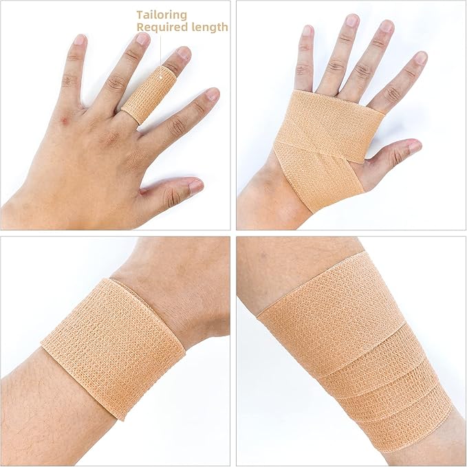 Carbou Self Adhesive Bandages Pre Wrap, Athletic Elastic Cohesive Bandage - Image 3