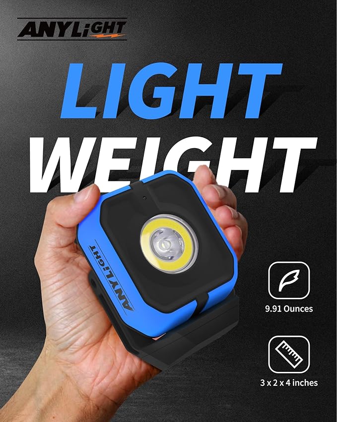 Led Work Light with 4 Modes, 1200LM Portable COB Magnetic Light, 3350mAh - Image 4