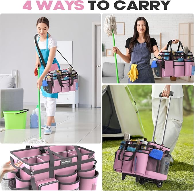 Rolling Cleaning Caddy Bag - Image 4