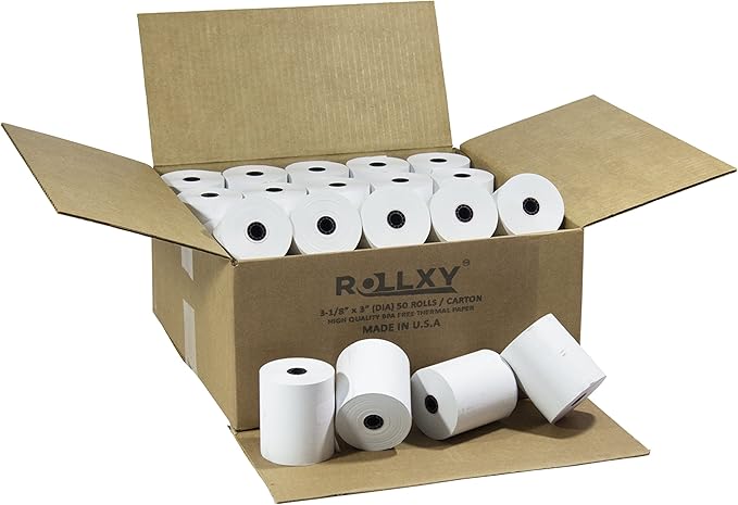 Thermal Paper Rolls Pack of 50 Made In USA by PosPaperRoll