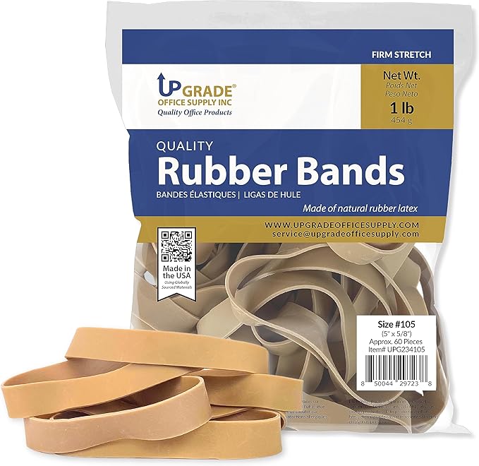 Upgrade Rubber Bands, Size 105, 1 lb Bags, Made in USA - Image 2