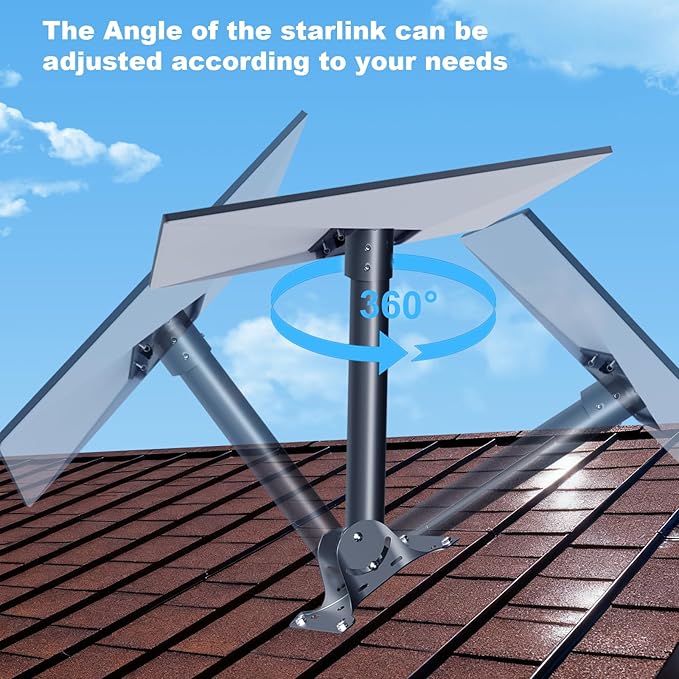 for Starlink Gen 3 Roof Mount, Aluminum Alloy Starlink Standard V3 Mounting Kit - Image 3