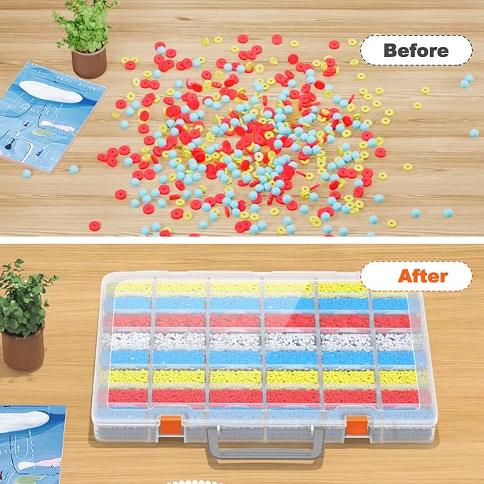 Bluedale 2 Pack 48 Grids Large Plastic Organizer Box - Image 5