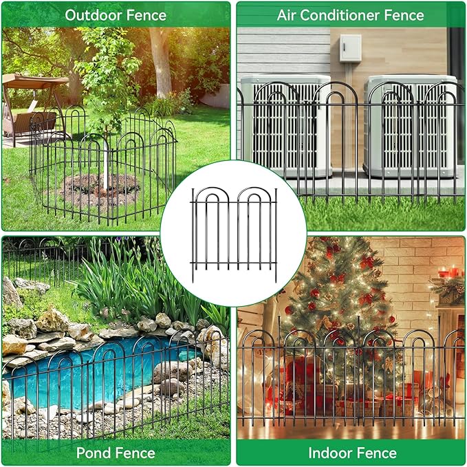 15 Panels Decorative Garden Fence, 24 in X 30 ft No Dig Dog Fence Outdoor - Image 7