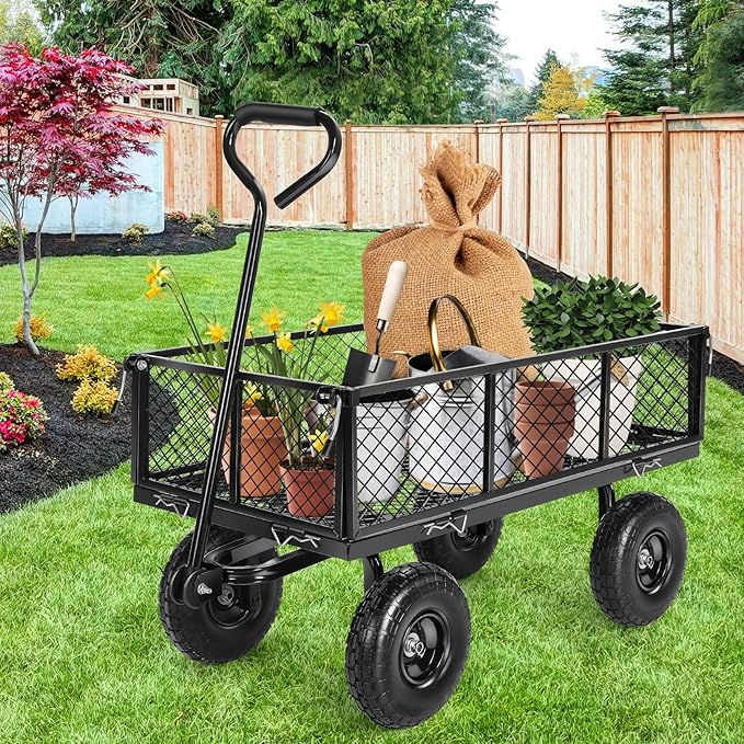 Homdox 880LB Heavy Duty Garden Cart on Wheels, Professional Utility Wagon - Image 8