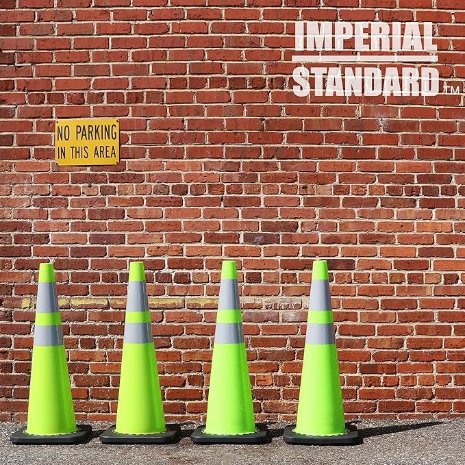 Traffic Cones - Safety Cones - 36" Green Cones - Construction Cones - Road - Image 6