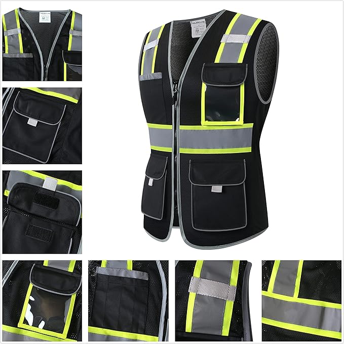 Safety Vest for women, Hi vis Reflective Lady Work vest - Image 4