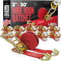 US Cargo Control Wire Hook Ratchet Straps 2 Inch x 30 Foot, 000 LBS Break by USCargoControl