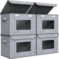 Univivi Fabric Foldable Storage Boxes Large Collapsible Stackable Storage Bins by Univivi