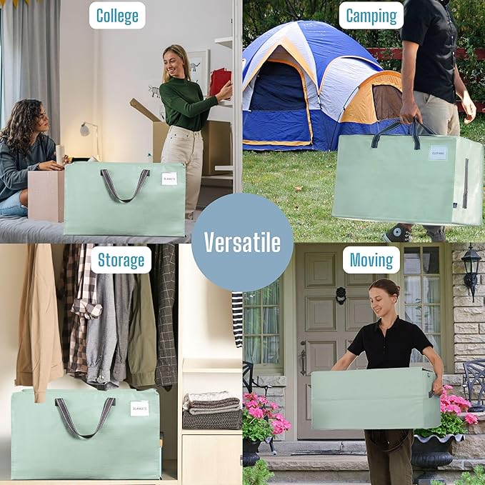 VENO 4 Pack Moving Bags and Large Christmas Decoration Storage Bins - Image 7