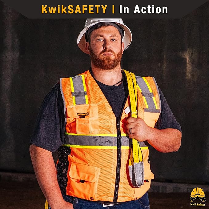 KwikSafety - BIG KAHUNA DIGITAL Safety Vest Class 2 ANSI OSHA Reflective Vest - Image 6