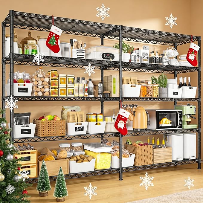 REIBII 81.5''W Storage Shelves 3680LBS Garage Shelving Heavy Duty 4 Tier Metal - Image 4