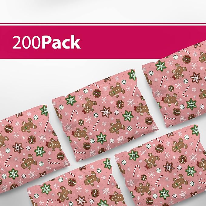 6x9 Poly Mailers – Christmas Holiday Design – Waterproof, Tear-Resistant - Image 3
