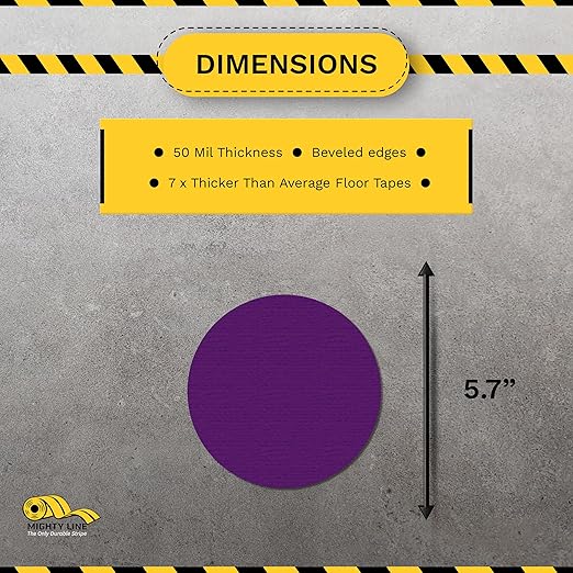 Mighty Line 5.7" Solid Dot Shaped Floor Marking Tape - Image 3